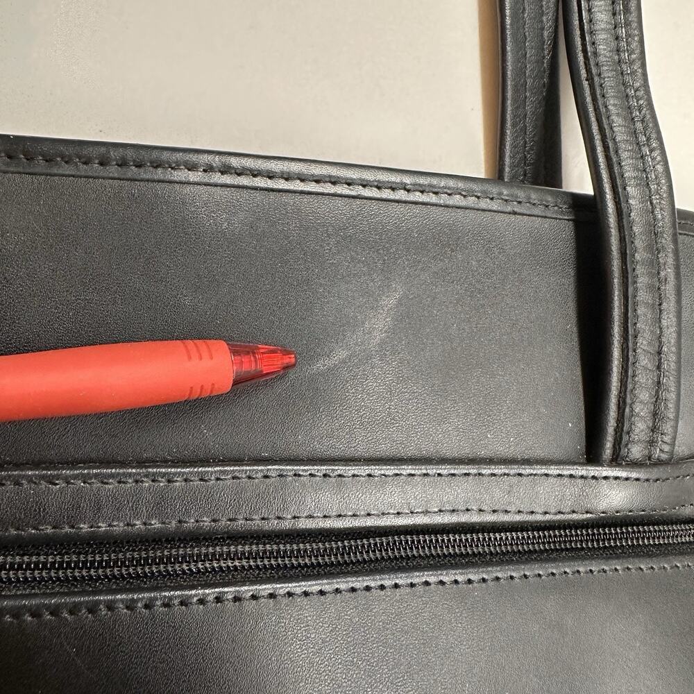One of a Kind C. L. Whiting Leaf Leather Commuter Bag Hand Tooled - Picture 8 of 12